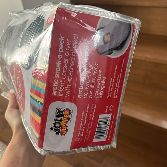 Jolly Jumper Artic Sneak-A-Peak Infant Carseat Cover with Blanket in Black NWT - Picture 8 of 9